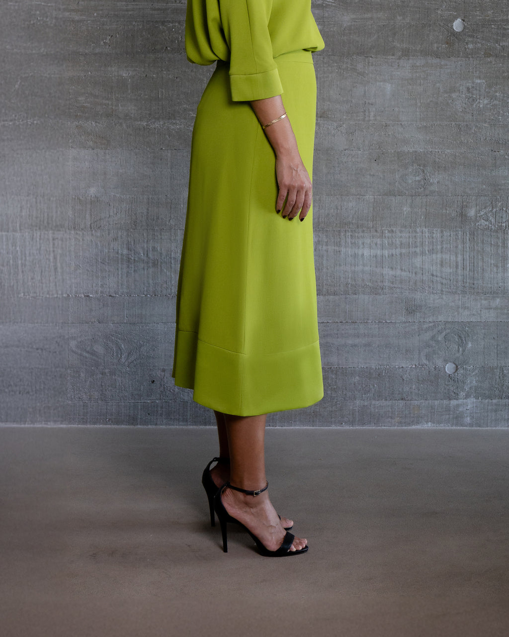 Saia com Barrado - Verde Lime