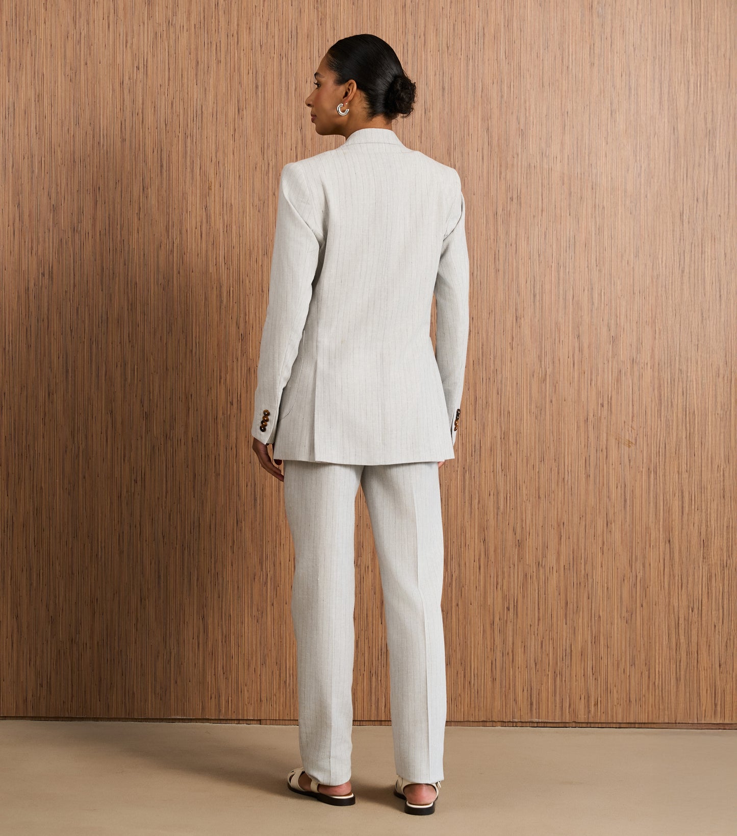 Calça Sartorial - Cinza Risca
