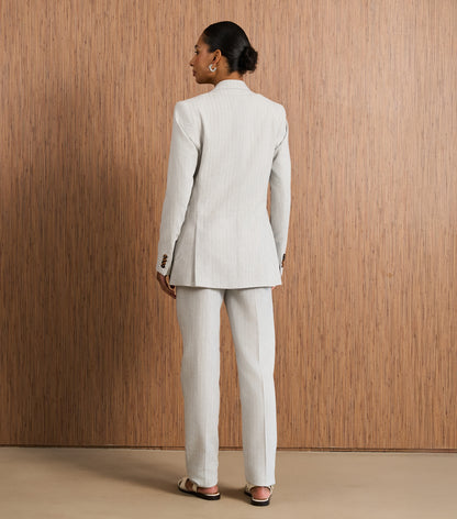 Calça Sartorial - Cinza Risca