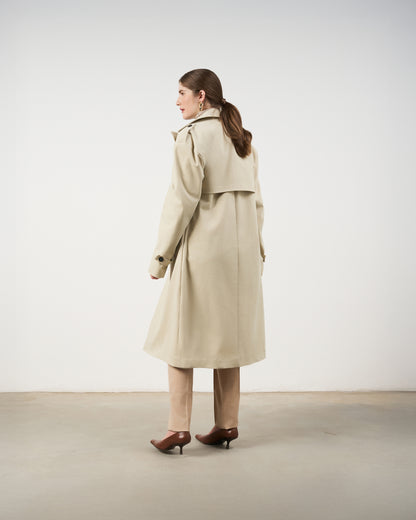 Trench Coat Clássico - Bege Oliva