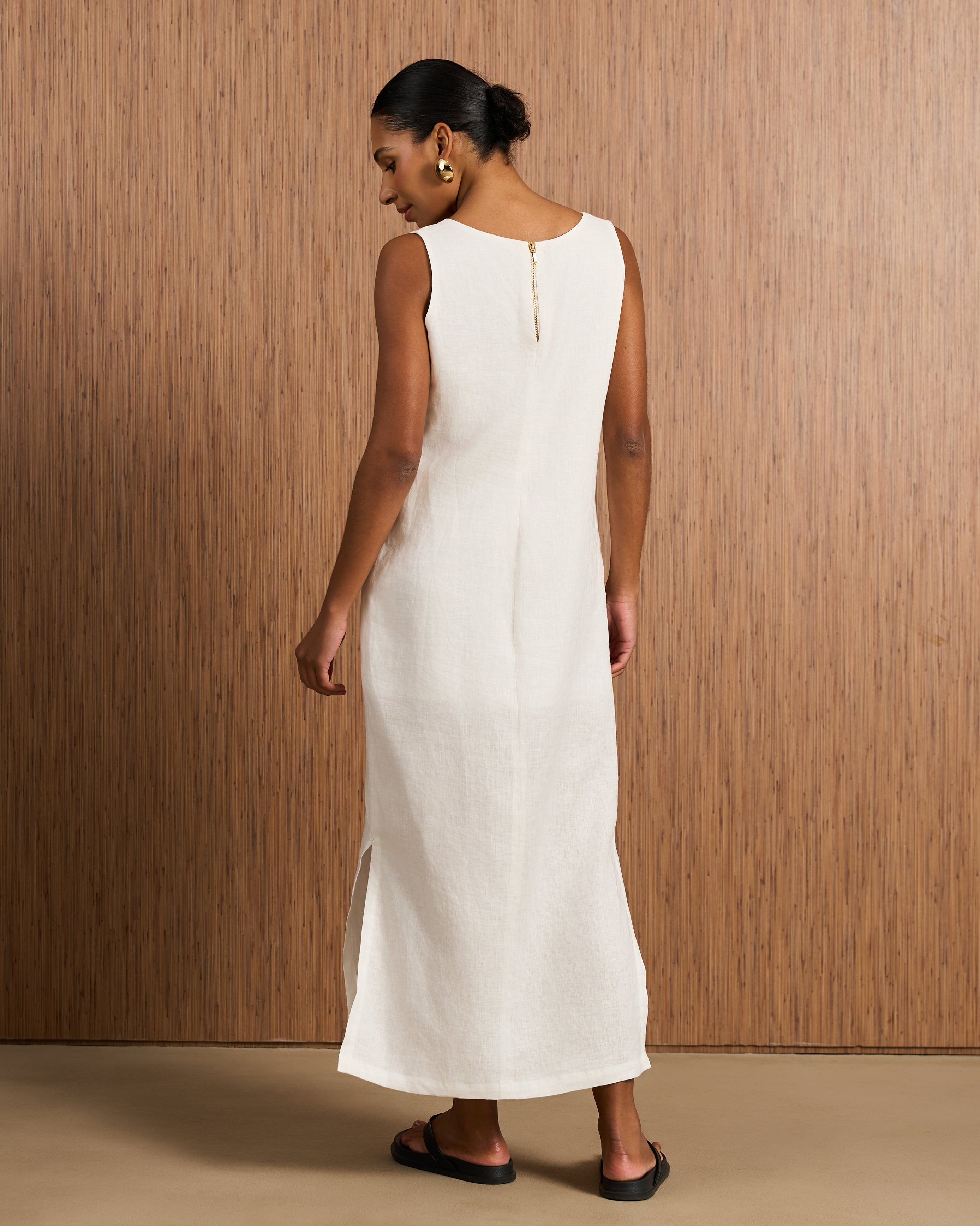 Vestido Ártemis Decote V - Off-White