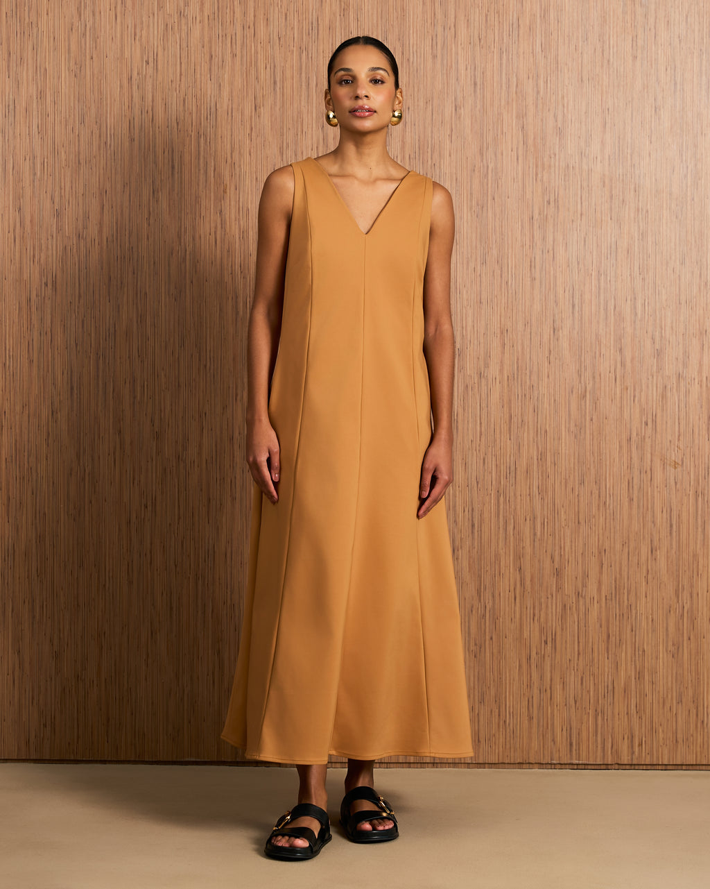 Vestido Evasê Recortes - Moscow Mule