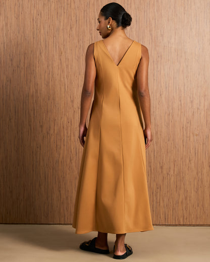 Vestido Evasê Recortes - Moscow Mule