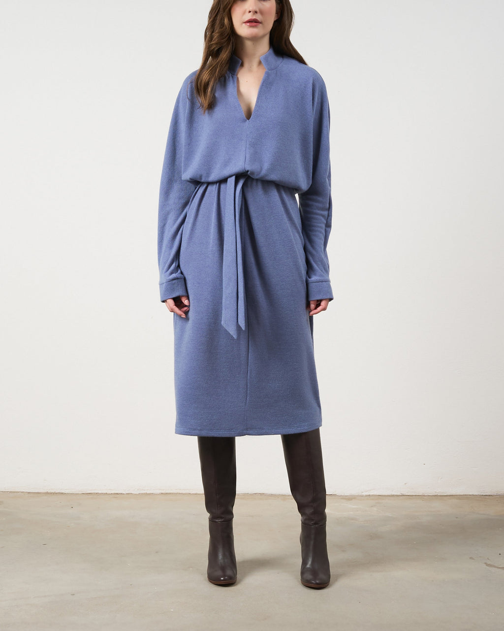 Vestido Bambu Midi - Azul