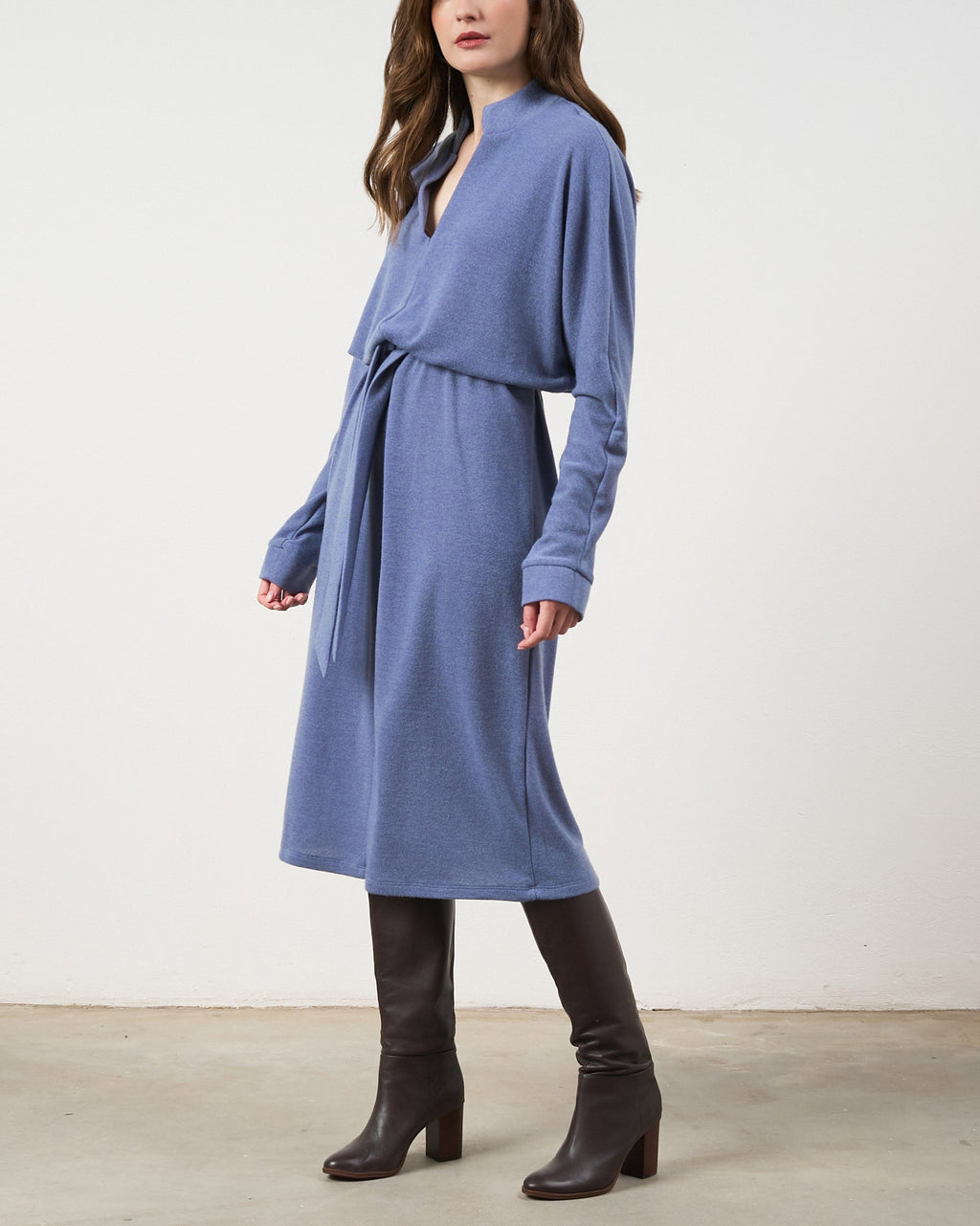 Vestido Bambu Midi - Azul