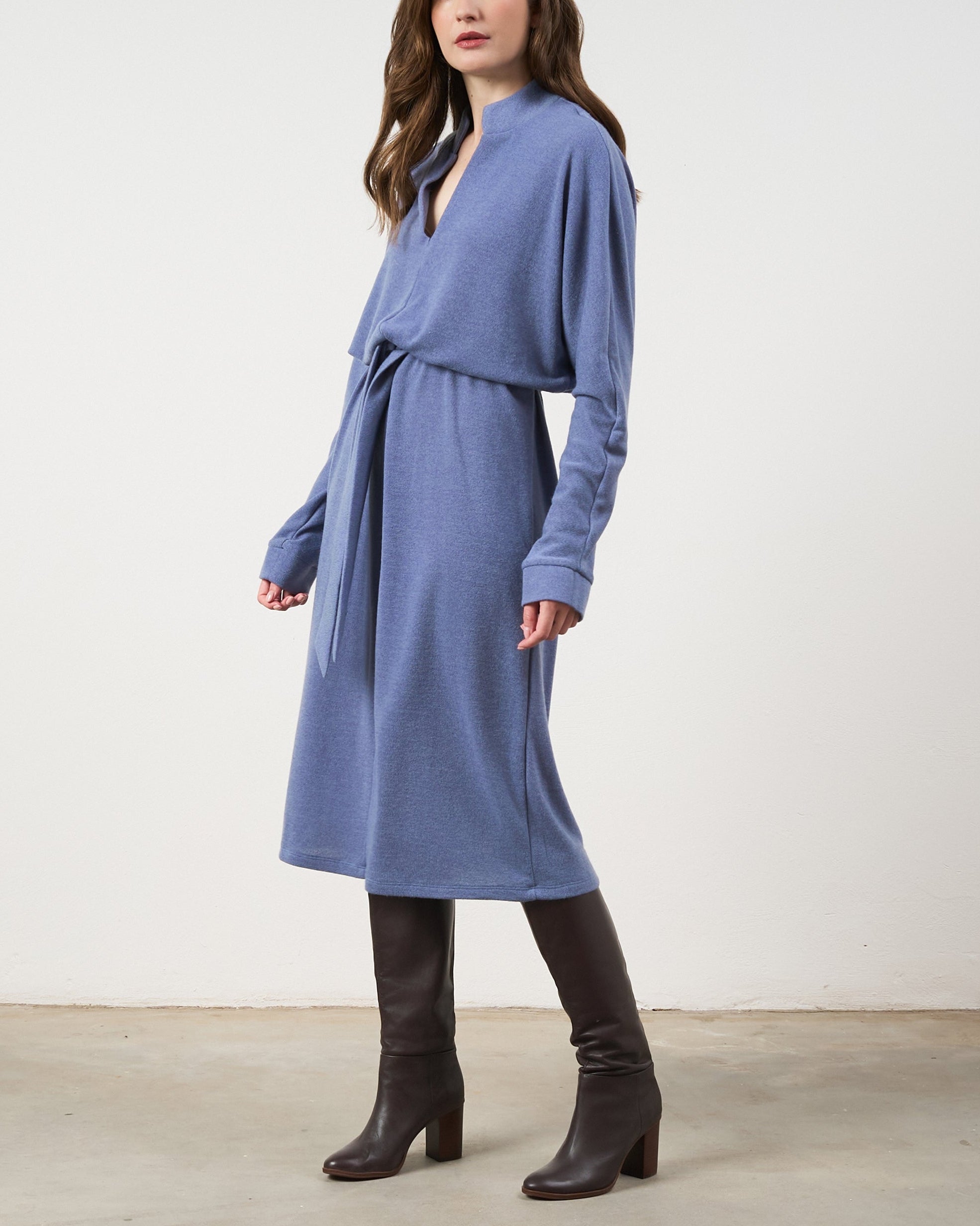 Vestido Bambu Midi - Azul