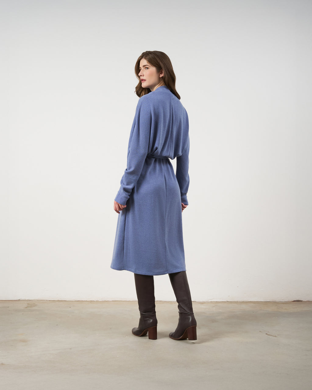 Vestido Bambu Midi - Azul