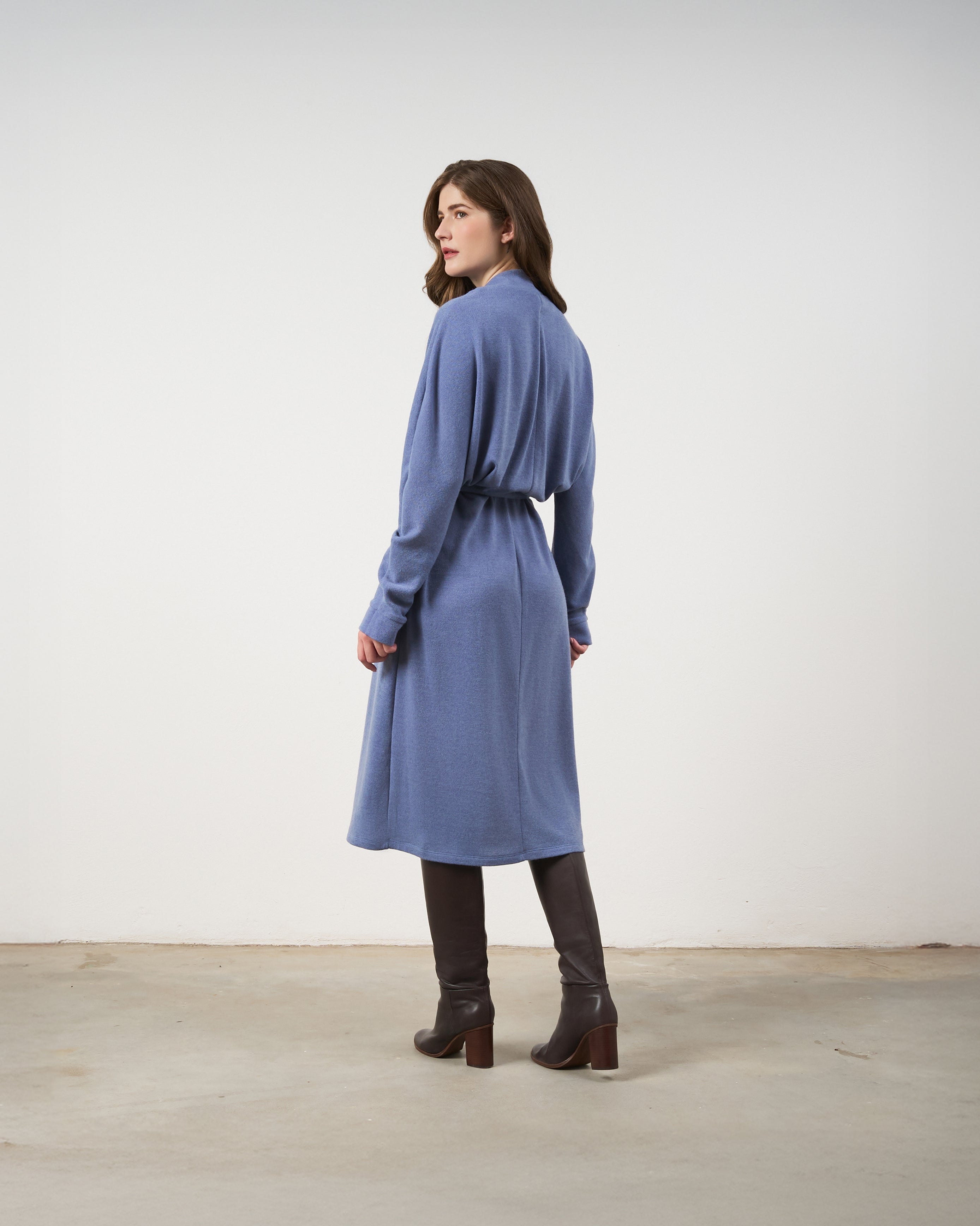 Vestido Bambu Midi - Azul