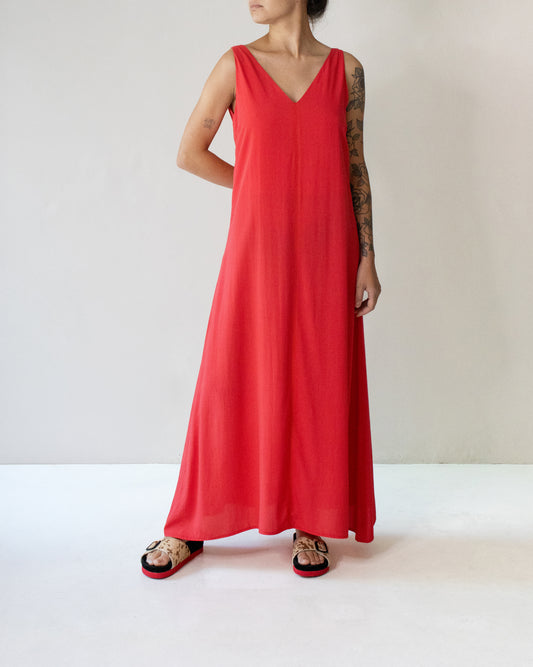 Vestido Evasê - Vermelho Tomatino