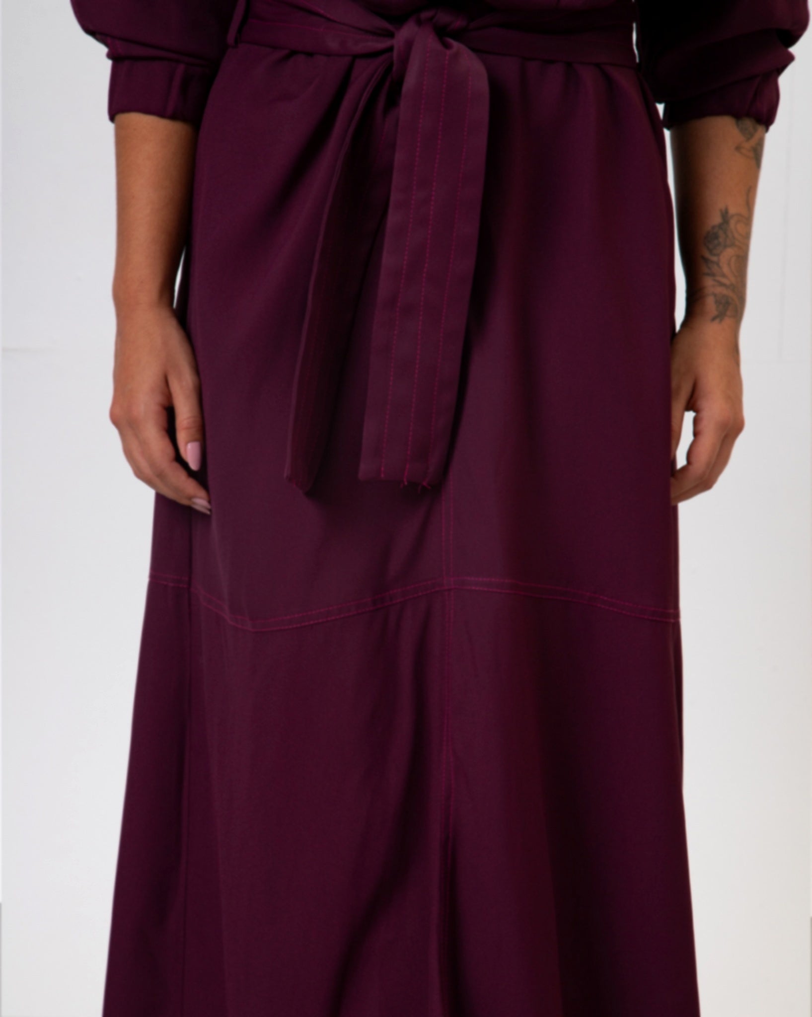 Vestido Simone - Bordô