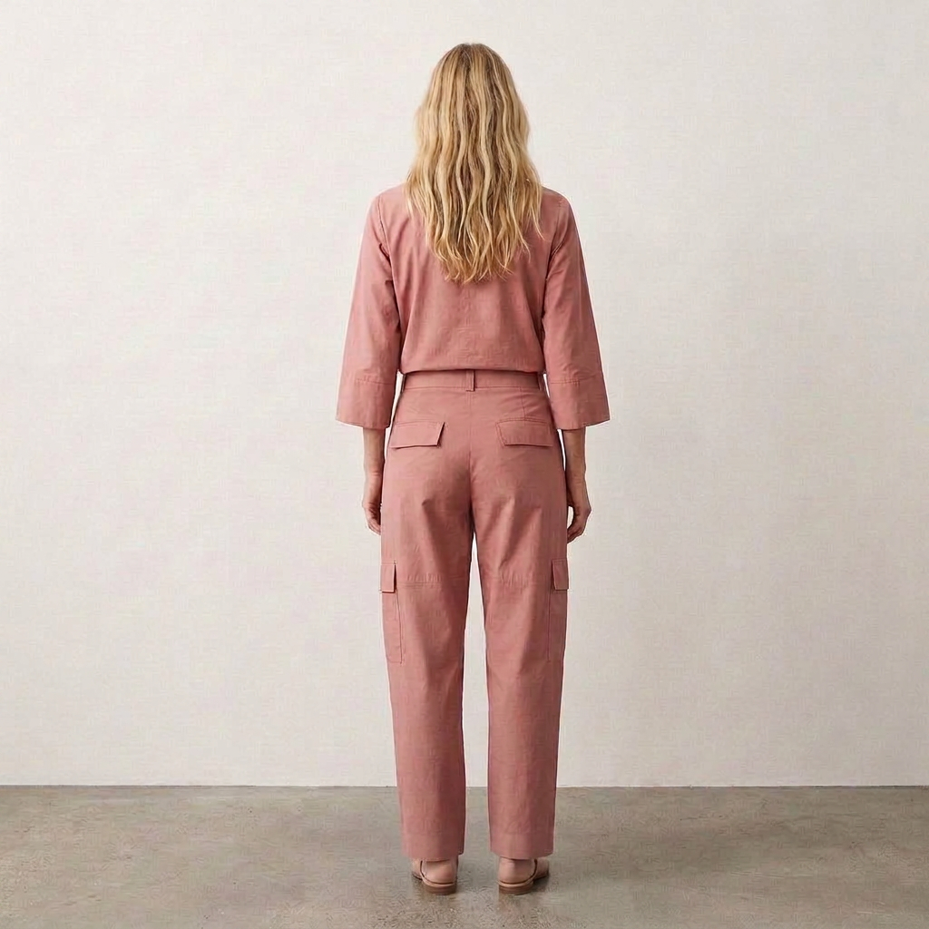 Calça Cargo Yayoi - Rosê Argila