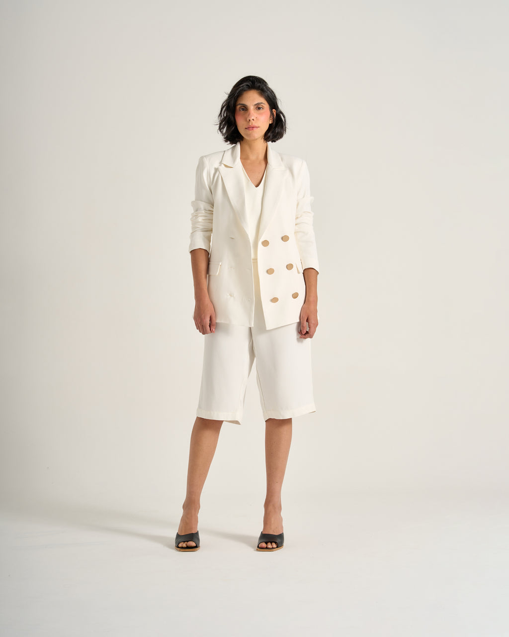 Bermuda Jaspe - Crepe Patou | Off-White