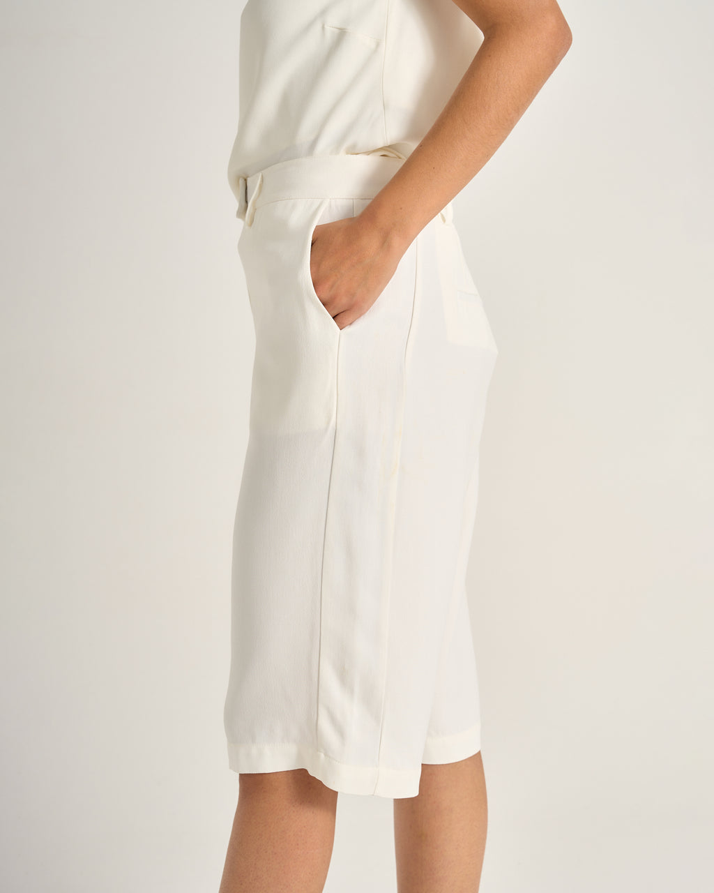 Bermuda Jaspe - Crepe Patou | Off-White