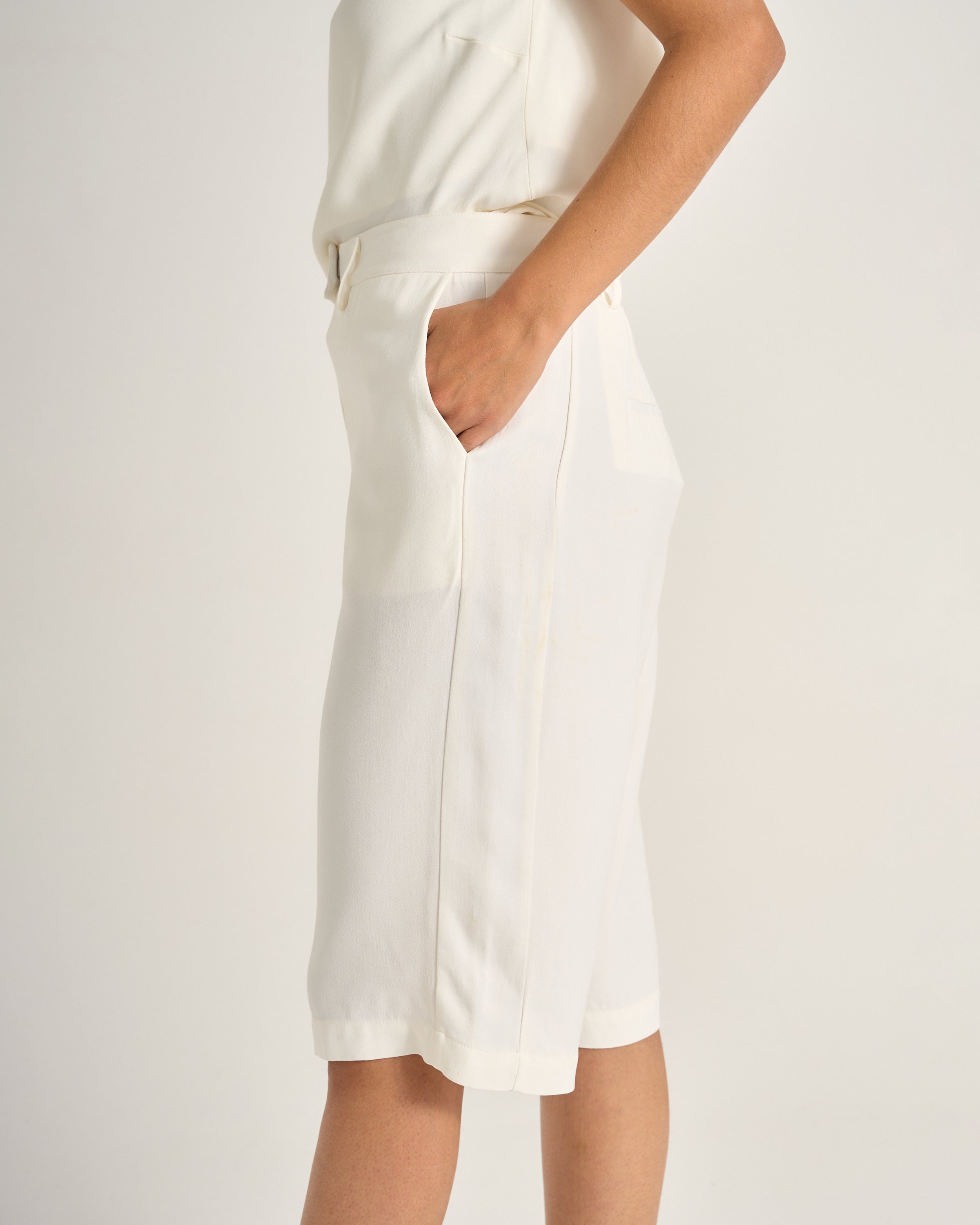 Bermuda Jaspe - Crepe Patou | Off-White