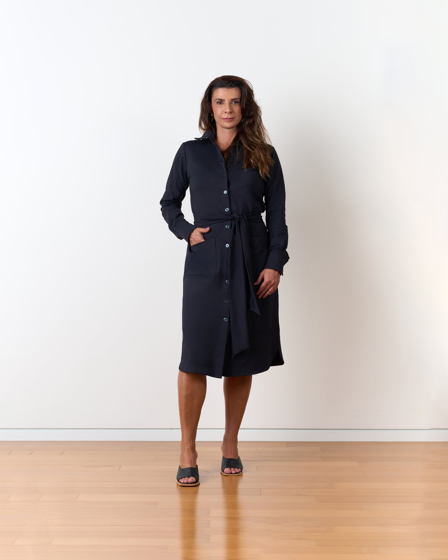 Vestido Chemisier Cristal - Preto